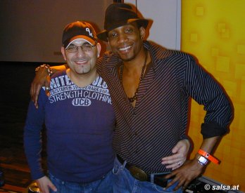 Salsa Salsa-Kongress 2006 in Innsbruck: DL El Malo (links) + DJ Kalix (anklicken zum Vergr�ssern - click to enlarge)